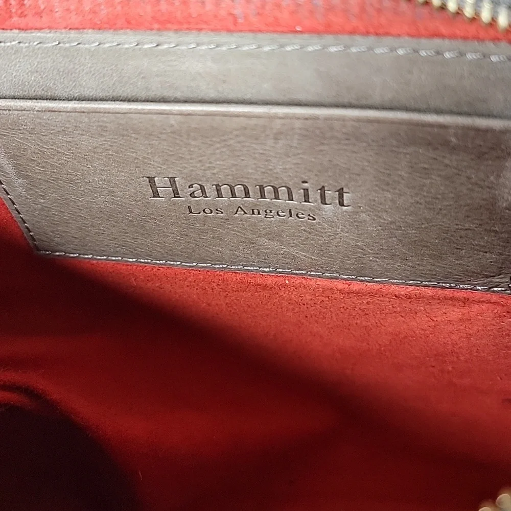 Hammitt Clutch Crossbody Bag Pewter Gold Hardware - Picture 5 of 6
